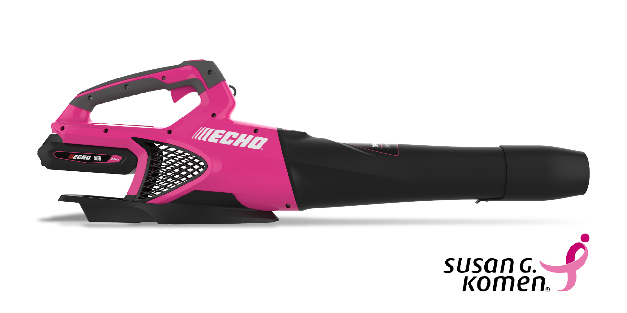 ECHO pink blower supporting Susan G. Komen